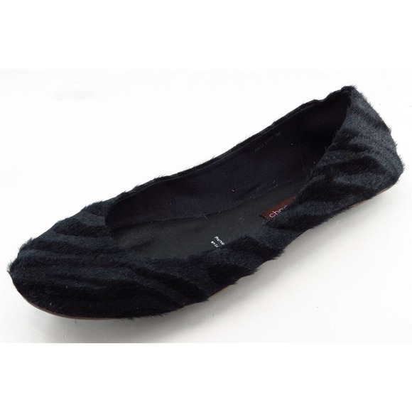 Chocolate Schubar Size 39 M Black Round Toe Flats Fabric‎ Women - Picture 1 of 7
